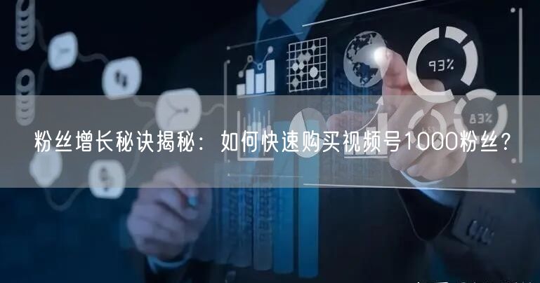 粉丝增长秘诀揭秘:如何快速购买视频号1000粉丝?