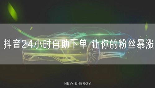 抖音24小时自助下单 让你的粉丝暴涨