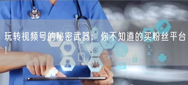 玩转视频号的秘密武器:你不知道的买粉丝平台!